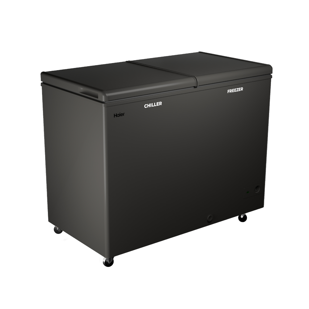 Haier Deep Freezer 400L Combo Chest Dual Compartment (Titanium)